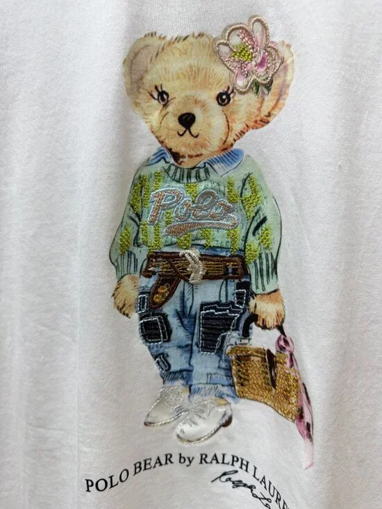 💎Polo Ralph Lauren Women's Round Neck Bear T-Shirt💎 - Picture 5 of 7